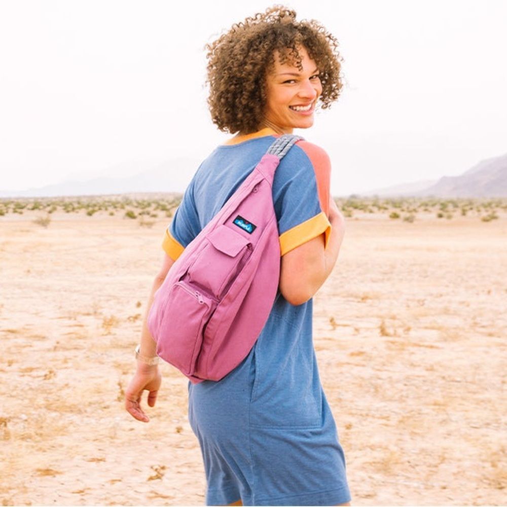 KAVU Rope Sling Fuchsia Pink Aztec Print Adjustable Hiking Beach Vacation - Picture 5 of 14